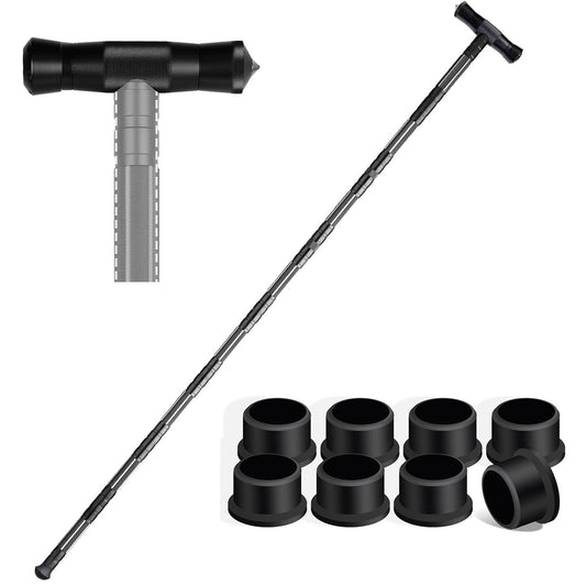 aiGear CNC Machined Hiking Stick and Grip Part and Anti Skid Rubber Tip 8 Pack