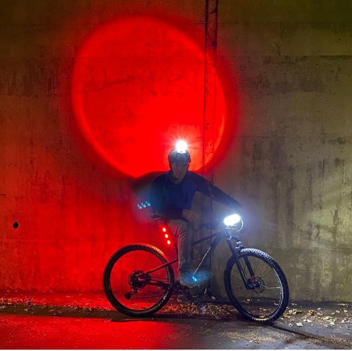 Brightside Bike Helmet Light. Stay-Seen Cycle Safety Light. Dual Front & Rear Bike Light for All Cyclists. Easy Fitting to Most Helmets. 43hr Run Time, 7 Modes, Waterproof & Rechargeable