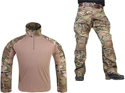 Paintball Equipment Tacticam bdu Emerson Combat G3 Uniform with Knee Pad Multicam MC