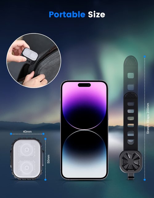 Bike Lights for Night Riding, Ultra Bright Rechargeable Bike Lights Front and Back, IPX6 Waterproof Bicycle Light Headlight and Tail Light Set, 8/12 Modes, 58Hrs Runtime, Easy to Install