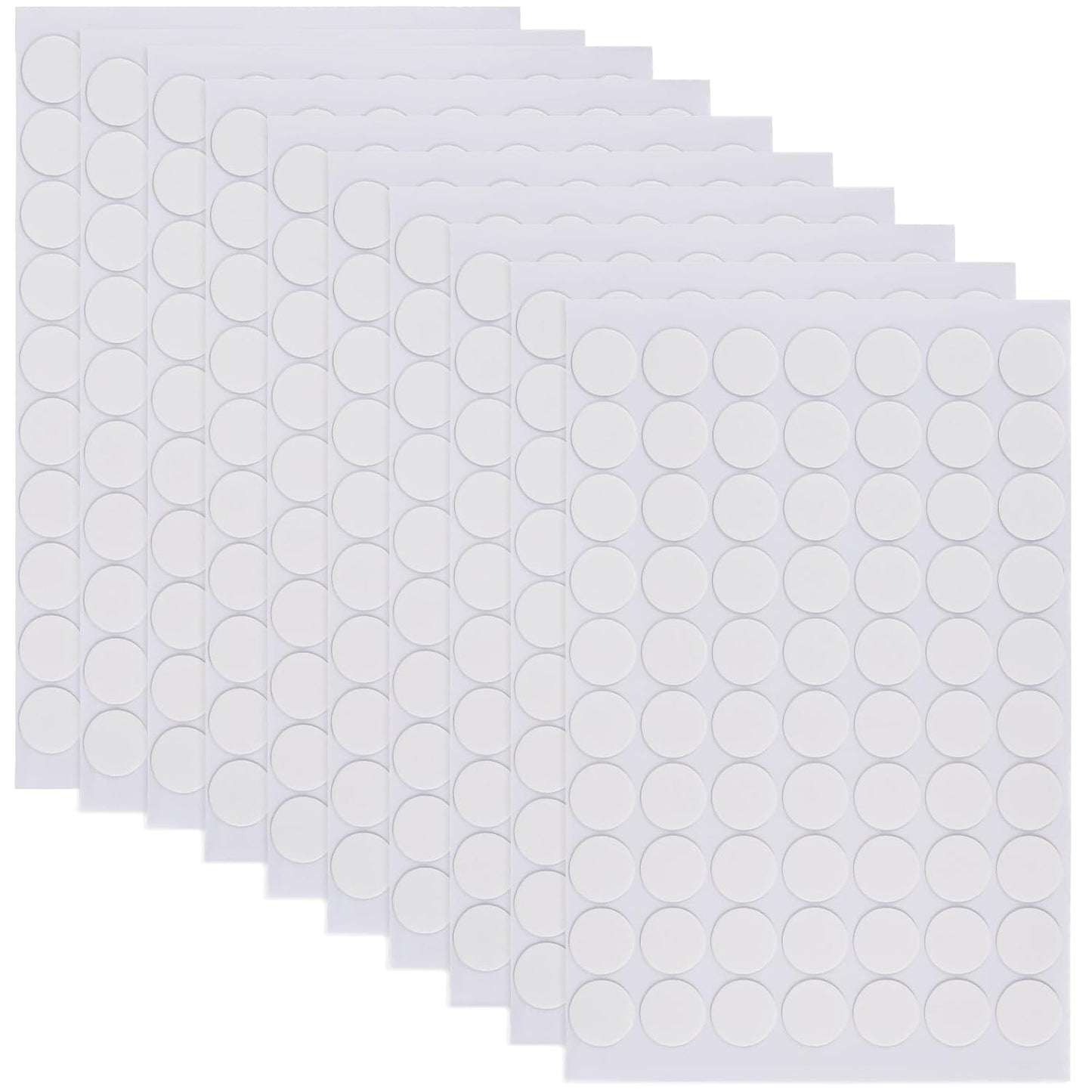700 Pcs Circle Dot Stickers Lables 3/4" White Double Sided Sticky Transparent Sticky Tack Adhesive for Office Festival Decoration