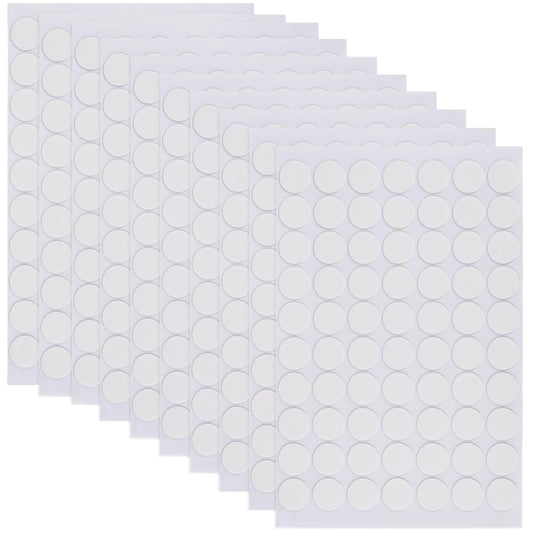 700 Pcs Circle Dot Stickers Lables 3/4" White Double Sided Sticky Transparent Sticky Tack Adhesive for Office Festival Decoration