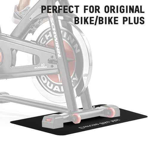 TOBWOLF 2PCS Non-Slip Mat Compatible with Peloton Bike, Concept 2 Rowing Machine, Exercise Bicycle Mats, Treadmill Pad for Carpet & Hardwood Floors, Workout Mat for Bike Trainer, Stationary Spin Bike