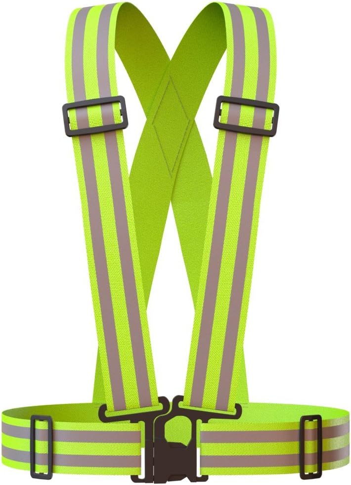 Reflective Vest (2 Pack) Lightweight, Adjustable & Elastic Safety & High Visibility for Running, Jogging, Walking, Cycling