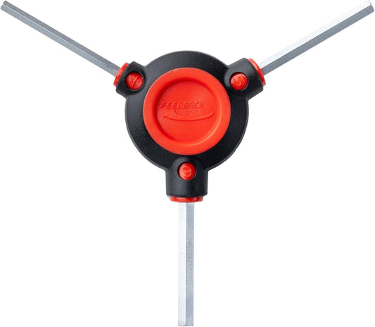 Feedback Sports | Fixed 3-Way Bicycle Torx Wrench Set | T25/T28/T30 | W/Dual Density Overmolded Rubber Grip