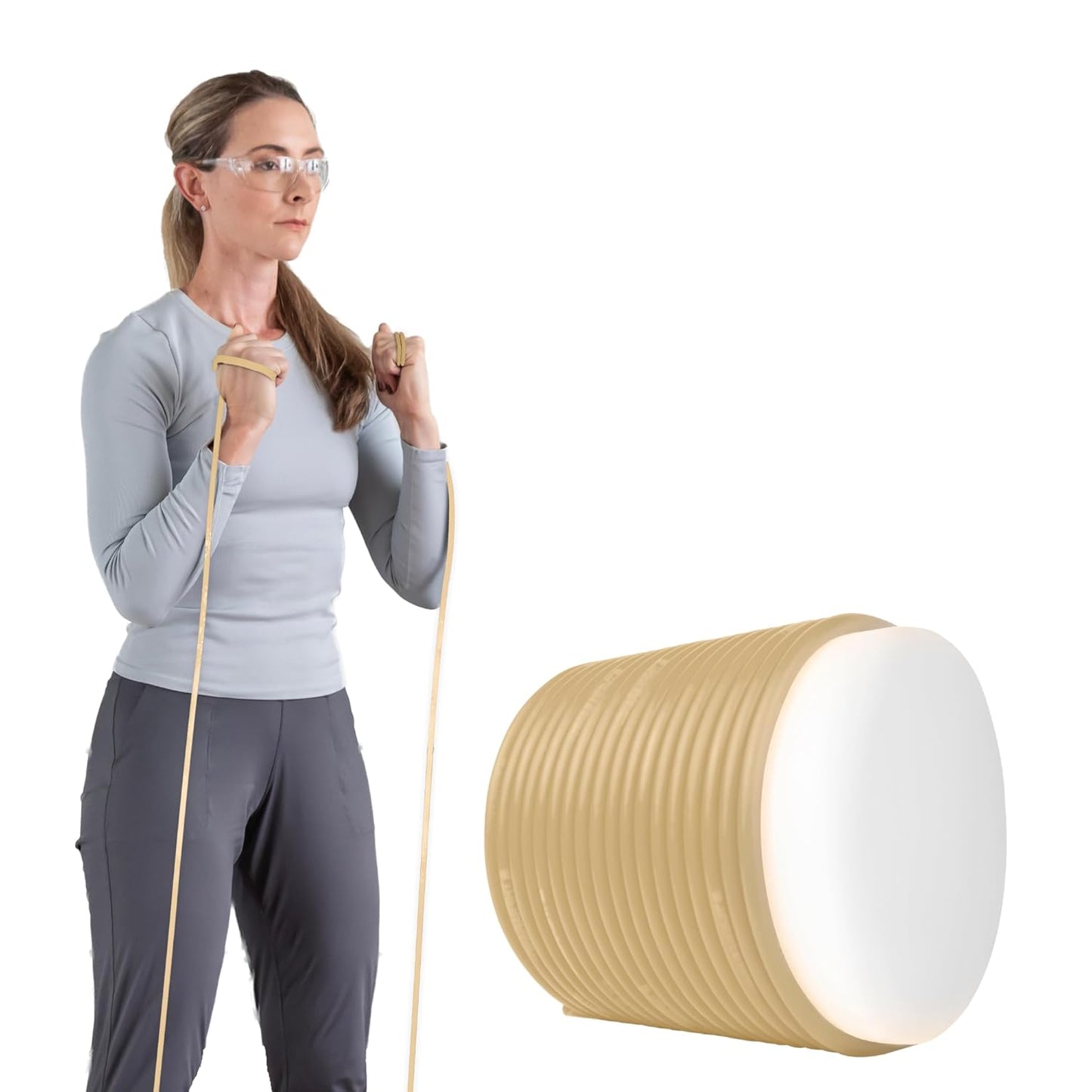 THERABAND Latex Resistance Tubing, Green, Heavy, Level 3, 25 ft Roll, Professional Grade for Upper and Lower Body Workouts, Cut-to-Length, Color-Coded Resistance Levels