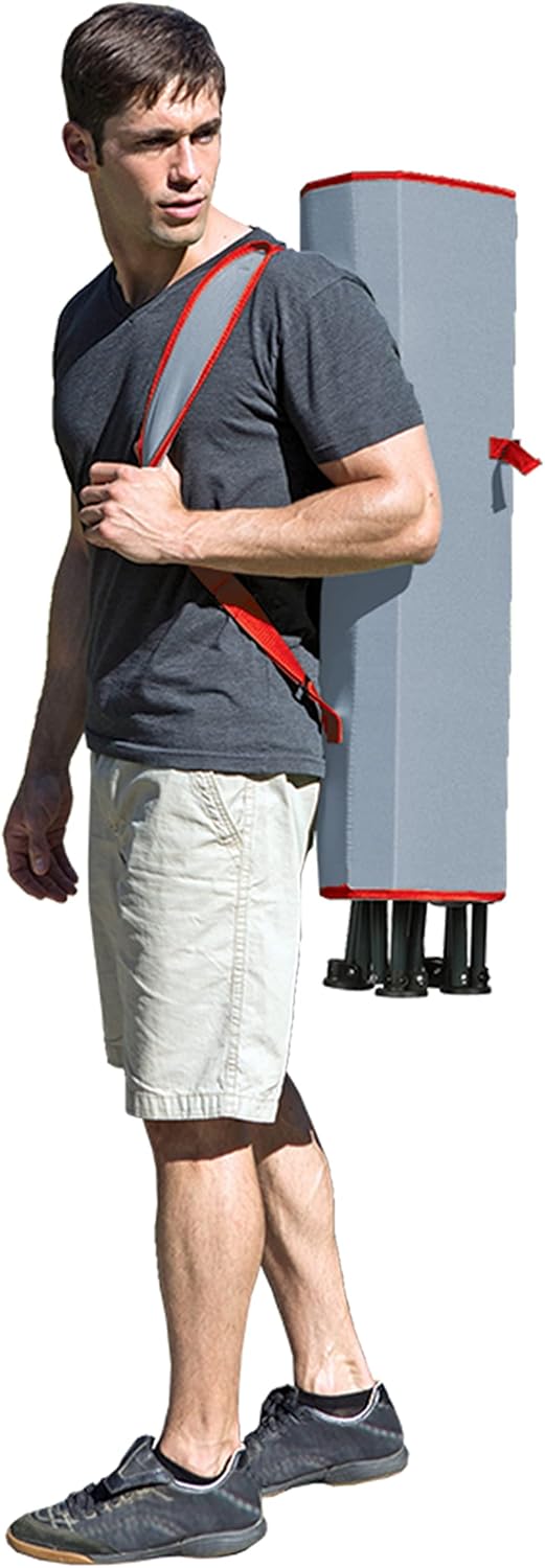 Foldable Canopy Chair for Camping & Tailgating - Kelsyus Grey/Red Outdoor Chair