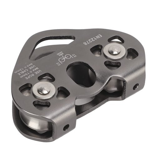 Zipline Pulley, Dual Trolley Double Pulley Tandem Speed Zip Line Pulley, Climbing Pulleys for 1/4 5/16 3/8 1/2 Cable Backyard Zipline, Hauling, Rigging and Commercial Purposes