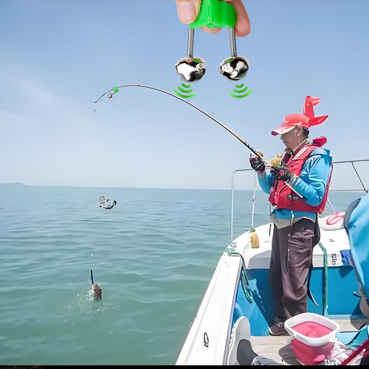 Fishing Bells for Rods - Extra Loud Dual Alert Alarm Clips for Fishing Rods, Types of Fishing (10Pcs)