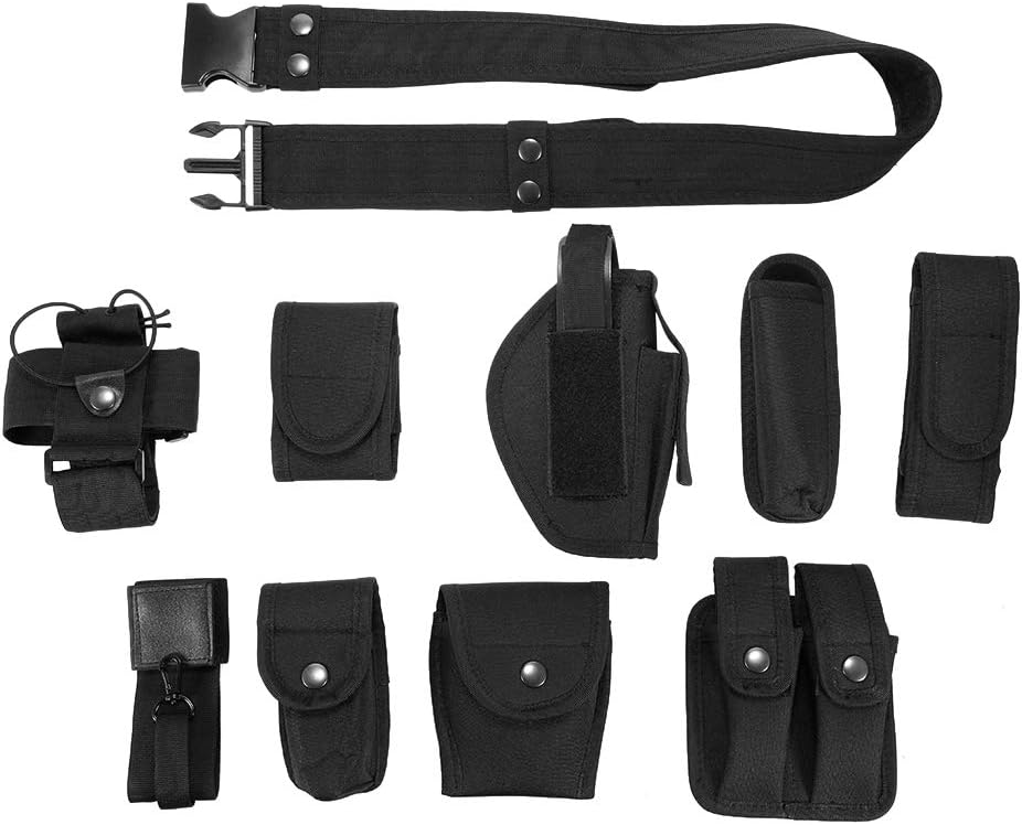 Modular Duty Belt with Pouches & Holster for Law Enforcement, Security & Hunting