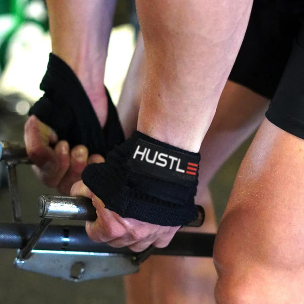 Figure 8 Lifting Straps - Weightlifting Strap Set for Advanced Wrist Support - Exercise Accessories and Gym Workout Equipment for Men and Women to Eliminate Grip Fatigue - Weight Lifting Straps (Black, Medium)