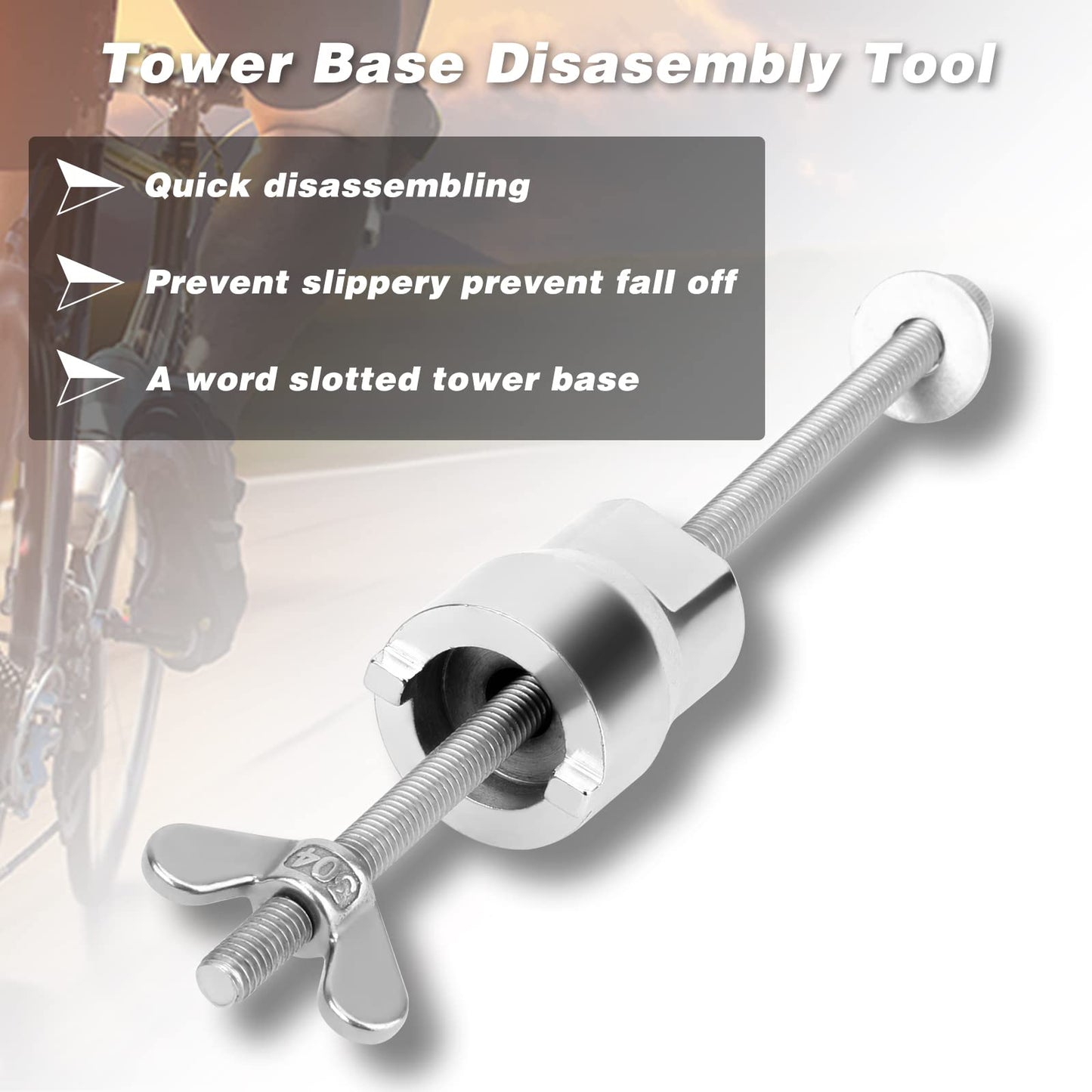 Oumers Bicycle Hub Repair Tool, Stainless Steel Bicycle Hub Installation Disassemble Tool Bike Hub Remover Bike Repair Tools for Bike Repair Maintenance