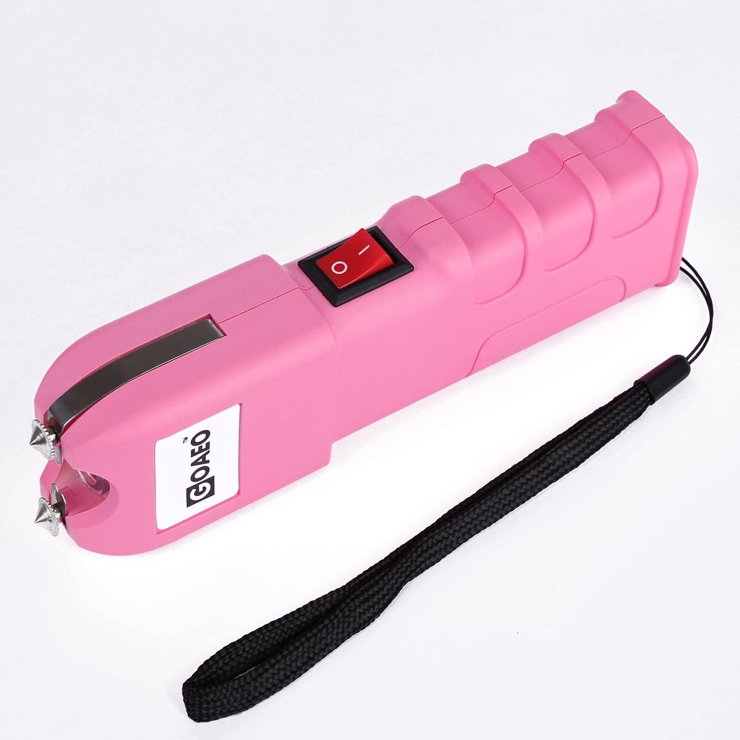 GOAEO Stun Gun - 59 Billion Heavy Duty Stun Gun with LED Flashlight, Includes Wrist Strap and Belt Holster (Pink)