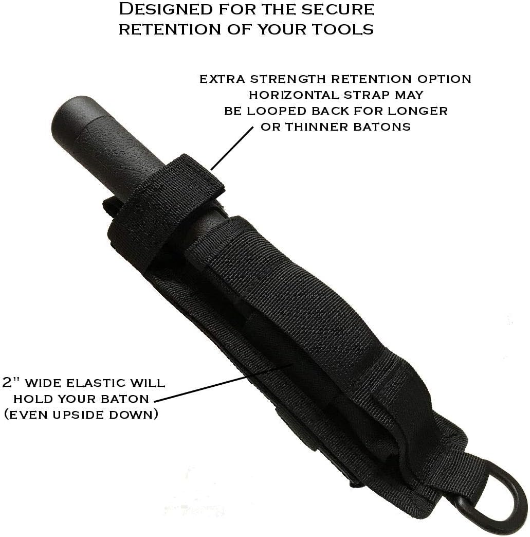 Expandable Baton Holder Pouch - Miles Tactical ASP Molle for Flashlights & Batons
