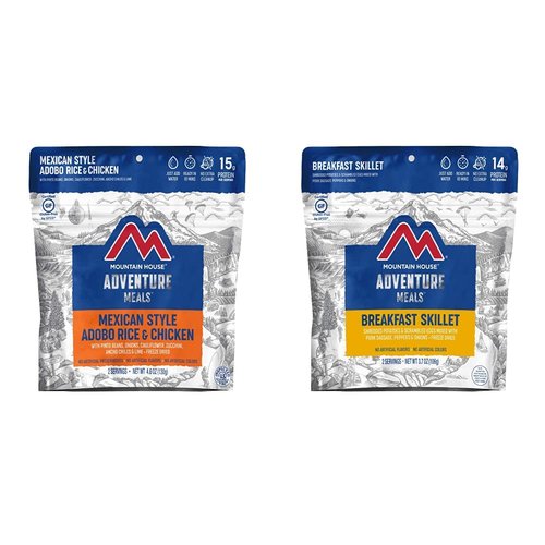 Mountain House Mexican Style Adobo Rice & Chicken, 2-Servings | Gluten-Free & Breakfast Skillet | Freeze Dried Backpacking & Camping Food | 2 Servings | Gluten-Free