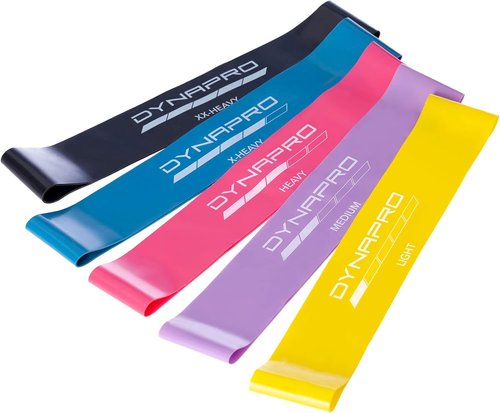 DYNAPRO Resistance Bands- Mini Precision Loop Exercise Bands with 2 Size Options, Perfect for Any Home Fitness Training Program