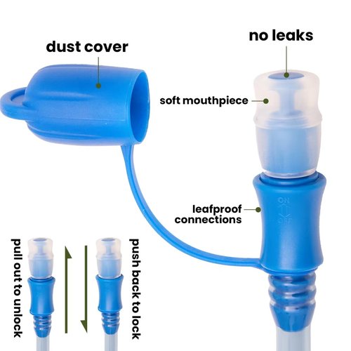 XZSUN Outdoor Hydration Bladder, 2L-2.5L-3L Water Bladder for Hiking Backpack Leak Proof Water Reservoir Storage Bag, Water Bag for Bicycling Hiking Camping (Dark Blue, 1L)