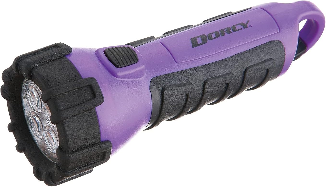 Dorcy 55 Lumen Floating Water Resistant LED Flashlight with Carabineer Clip, Pink ( 41-2509)