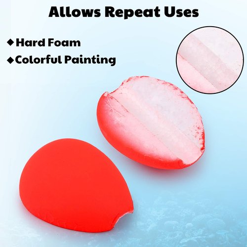 ShinyRelief 30 Pcs Trout Float Foam Teardrop Strike Fishing Bobbers Fishing Floats Fly Fishing Strike Indicators for Trout Offshore Saltwater Freshwater (Yellow, Red, Green)