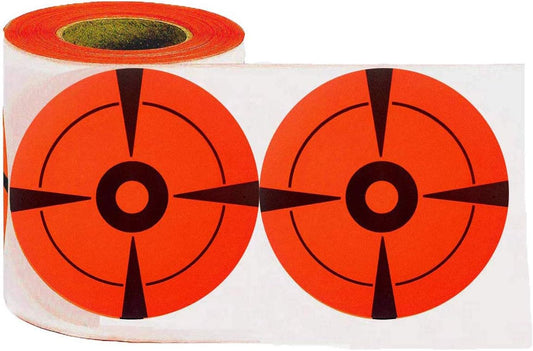 Remarkable Target Stickers EasyShot Targets Neon Orange Self-Adhesive 3-Inch Bullseye Target Stickers for Shooting Label（250pcs）