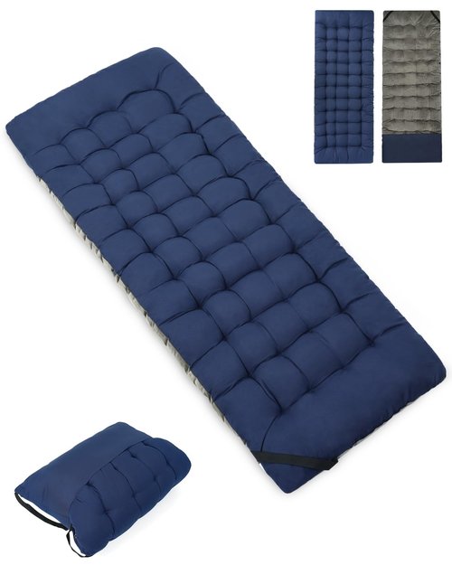 Sportneer Cot Mattress Pad, Soft Comfortable Camping Cot Mattress Pad Thick Camping Cot Cushion Pad Portable Sleeping Cot Pads for Camping Tent Outdoor Hiking Travel
