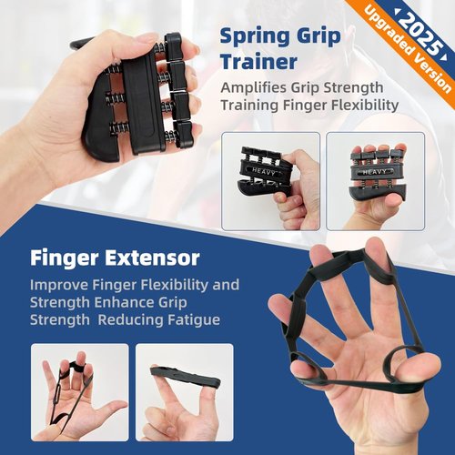 Grip Strength Tester Hand Gripper - Grip Strength Trainer Hand Dynamometer Handheld Meter LED Display Comfortable 265 Lbs / 120 Kgs Finger Strengthener for Sports Home School Gym Use All Black