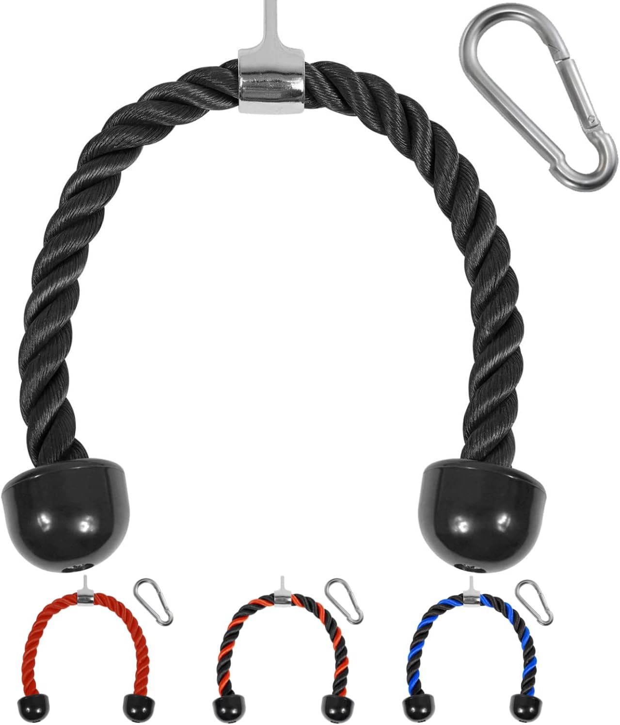 Yes4All Double D Row Handle Cable Attachment for Weight Workout, Cable Machine Accessories for Home Gym, LAT Pull Down V Bar with Capacity Up to 880LBS