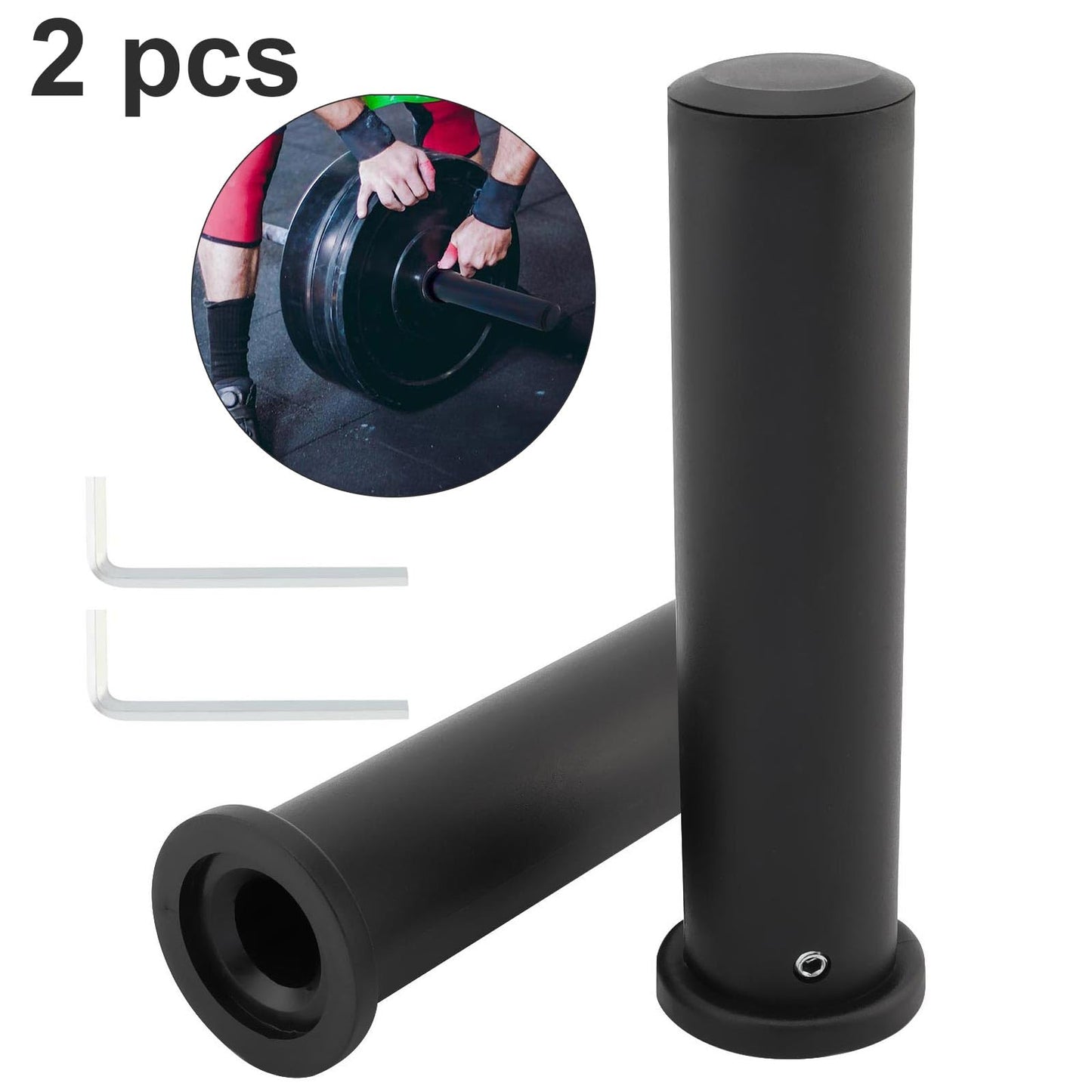 2PC Olympic Dumbbell Adapters - Convert 1" to 2" Gym Weights, Heavy Duty Sleeves for Barbell/Dumbbell Plates | Self-Locking Design | Home & Commercial Gym Equipment Tobefore