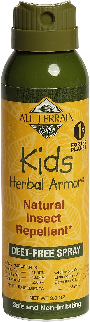 Kids Herbal Armor DEET-Free Pump Spray 4oz. Insect Repellent, Plant-Based and All-Natural Bug Repellent, Safe for Family and Pets, Mosquito and Bug Protection