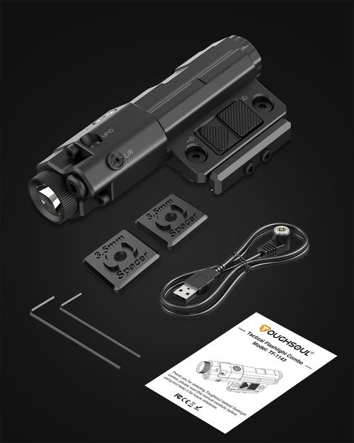 Mlok Picatinny Mounted 940nm IR Illuminator Flashlight IR Laser Combo for Night Vision Scope, Rechargeable Infrared Scope Hunting Light for Night Vision Optics (Must be Used with Night Vision Devices)