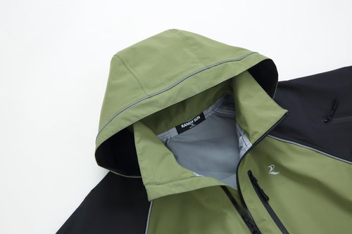 RANDY SUN Unisex Rain Jacket Mens Waterproof With Hood, Women's Raincoats, Reflective Lightweight Windbreaker.