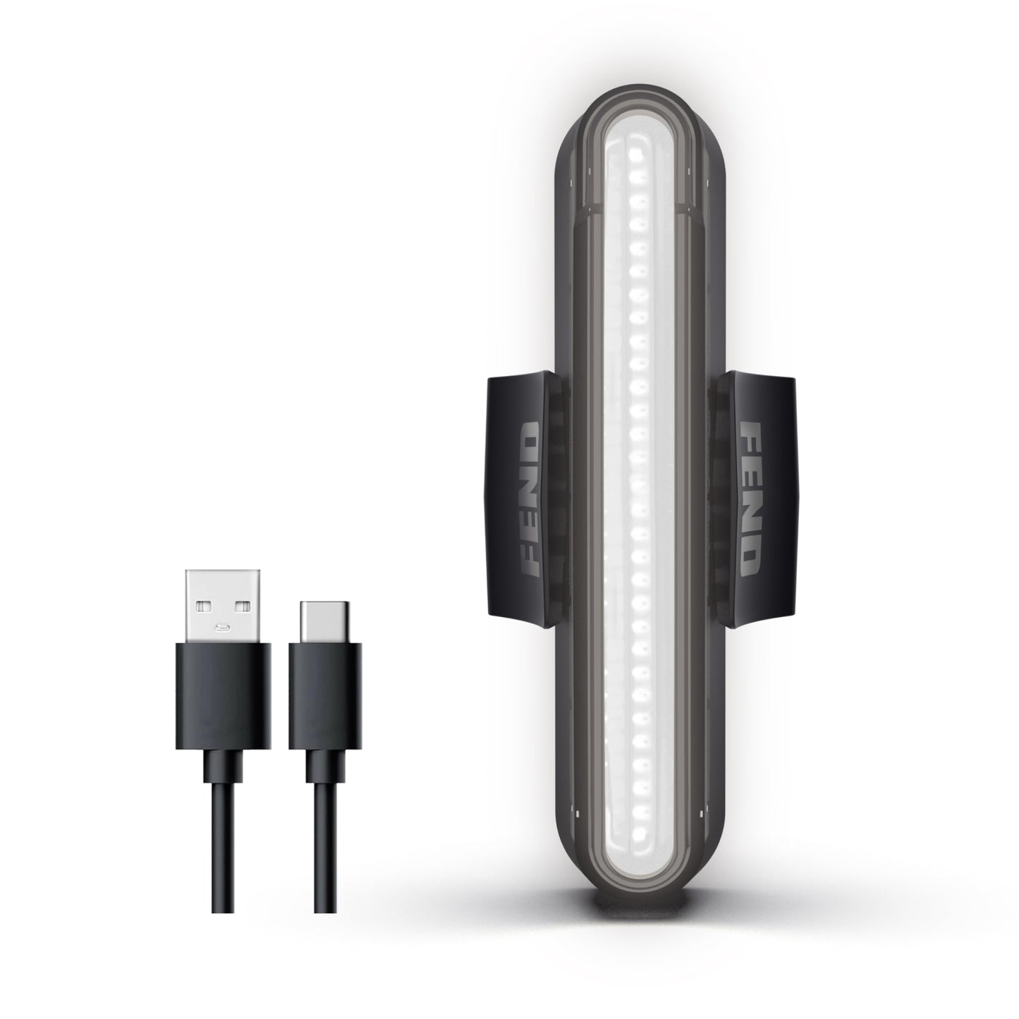FEND Super Front Bike Light – Ultra-Bright 30 Lumen, USB-C Rechargeable, Waterproof, Solid & Flashing Modes, FEND Super Helmet or Bike Mount Compatible
