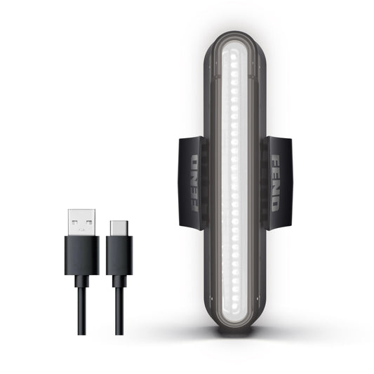 FEND Super Front Bike Light – Ultra-Bright 30 Lumen, USB-C Rechargeable, Waterproof, Solid & Flashing Modes, FEND Super Helmet or Bike Mount Compatible