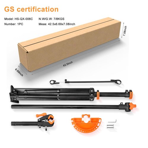 teraysun Bike Repair Stand (Max 66lbs/30kg) - Foldable Workstand with Magnetic Tool Tray (24.5x13cm), 360° Rotatable Head, GS Certified for 20-29" Mountain/Road Bikes
