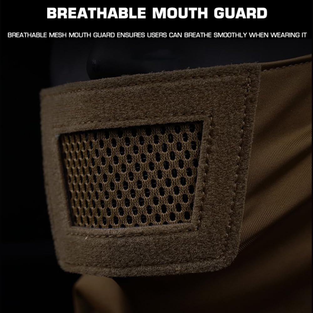 Full Face Mask Balaclava, Tactical Mask Hood Headgear,Combine with Helmet/Airsoft Mask