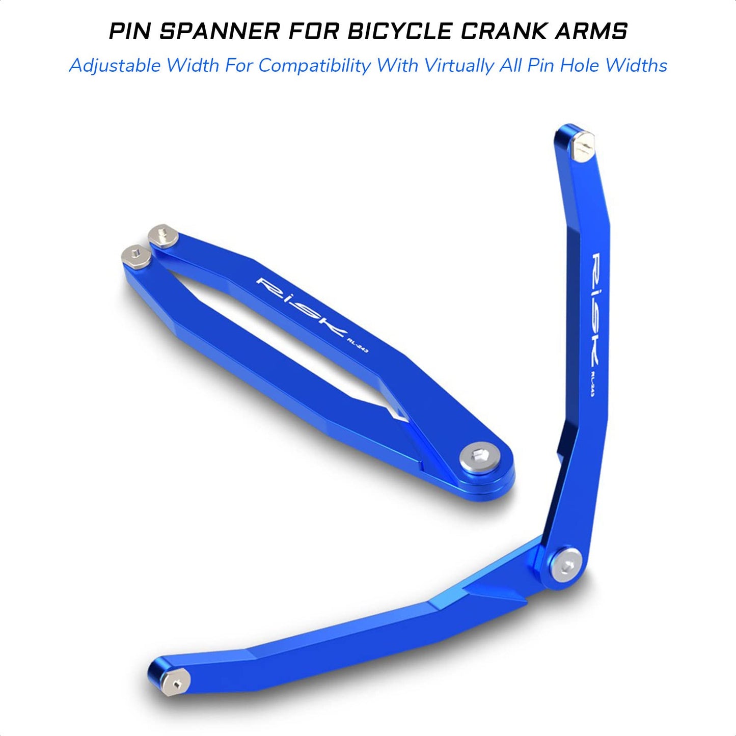 KIEVODE Pin Spanner for Bike Crank Arm Caps - Box End and Adjustable Pin Wrench for Shimano, Campagnolo, FSA, and More Mountain and Road Bicycles - MTB Tool