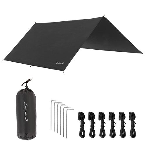 Clostnature Waterproof Camping Tarp for Tent - Ultralight Hammock Rain Fly for Backpacking, Heavy Duty Camping Hiking Awning Lightweight Rain Tarp Tent Shelter Camp Gear Must Haves