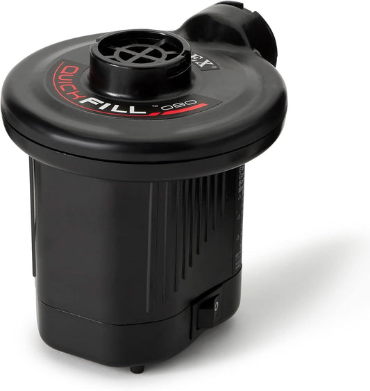 Intex 66619E 120 Volt Quick Fill AC Electric Air Pump with 3 Nozzles, Black