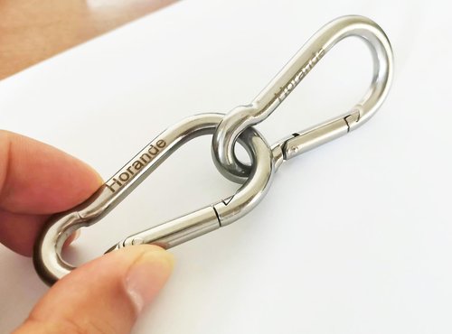 Stainless Steel Carabiner Clip Heavy Duty Spring Snap Hook Carabiners for Camping, Hiking, Gym Workout, Travel, Fishing, Swing, Indoor Outdoor Equipment Gear (1.96 inches, 3)