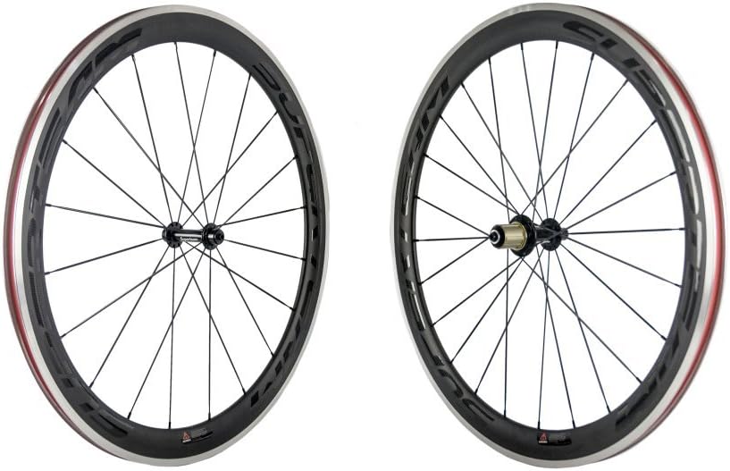 Superteam 50mm Depth Clincher Rim with Alloy Brake Surface Matte Finish Road Wheelset