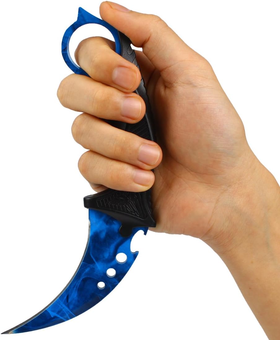 Andux Karambit with Holes Camping Hunting Tool with Cord ZD-02 (Grass Green)