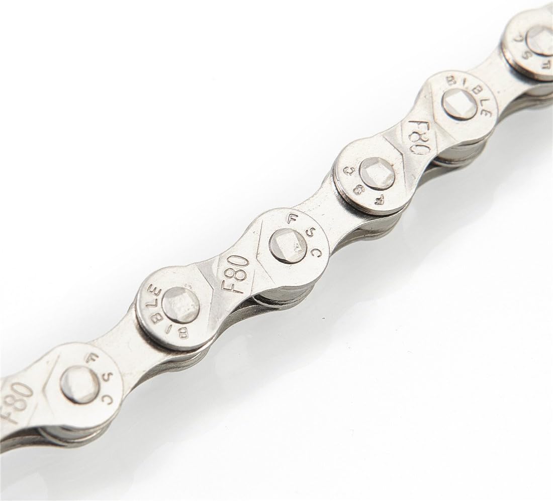 FSC 6,7,8 Speed 116L Bicycle Chains, Silver,Gold (1/2x3/32-Inch)
