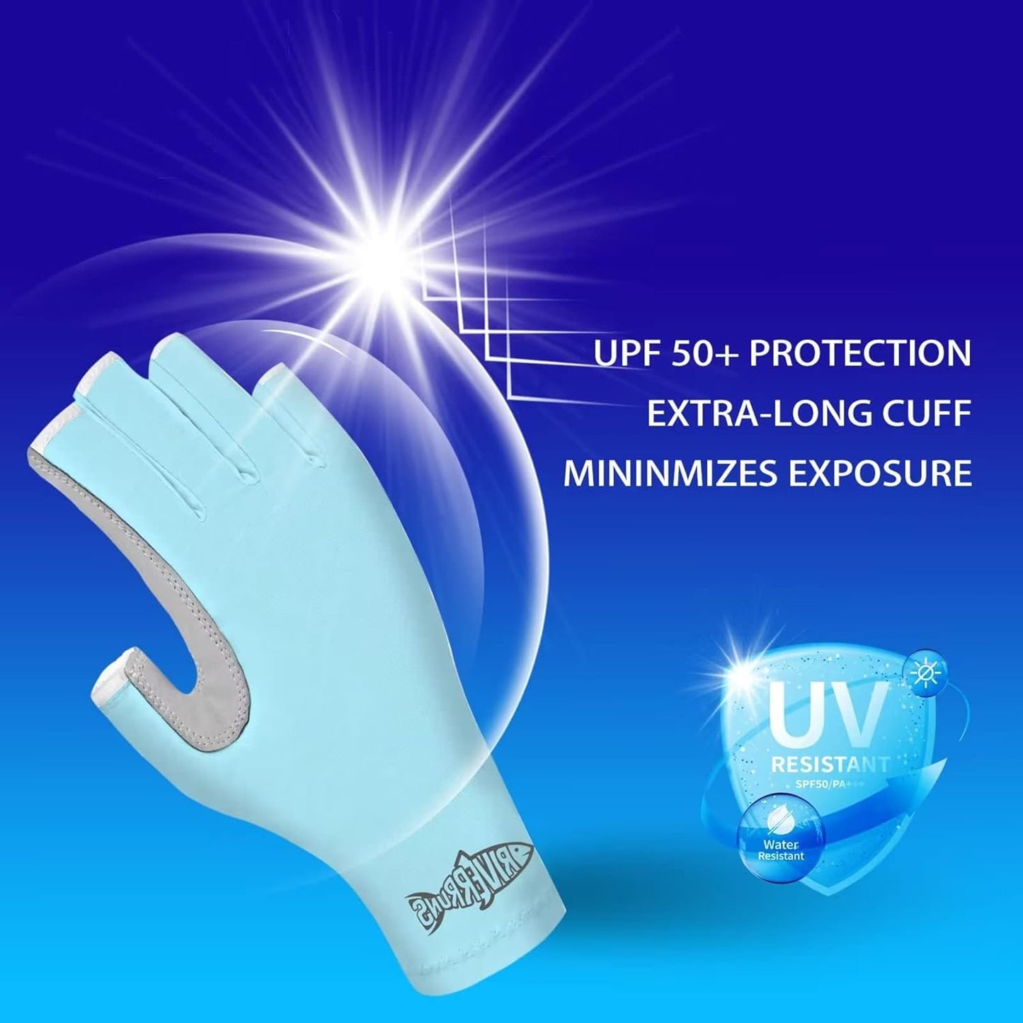 UPF 50+ Fishing Gloves | UV Protection for Men & Women | Outdoor Activities