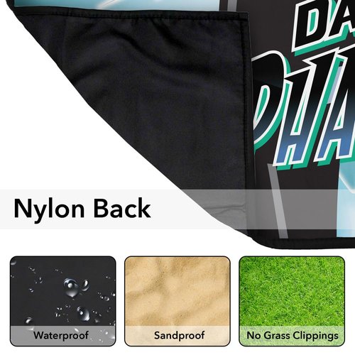 LOGOVISION Danny Phantom Picnic Outdoor Blanket, 50"x60" with Logo, Foldable Blanket for Picnic, Beach, Camping, Park, Tailgate