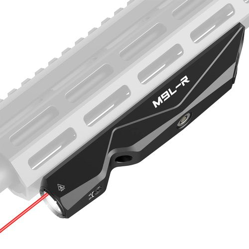 Votatu M9L-R Tactical Flashlight Laser Combo for Rifle Compatible with M-Lok Rail, 1600 Lumens LED Weapon Light and Red Laser Sight with Strobe Function, Magnetic Rechargeable