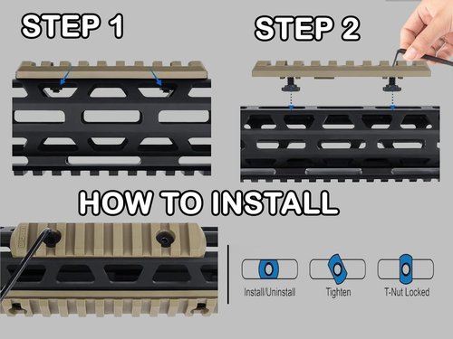 Single Picatinny/Weaver Rail, Aluminum Alloy (5 Slots)