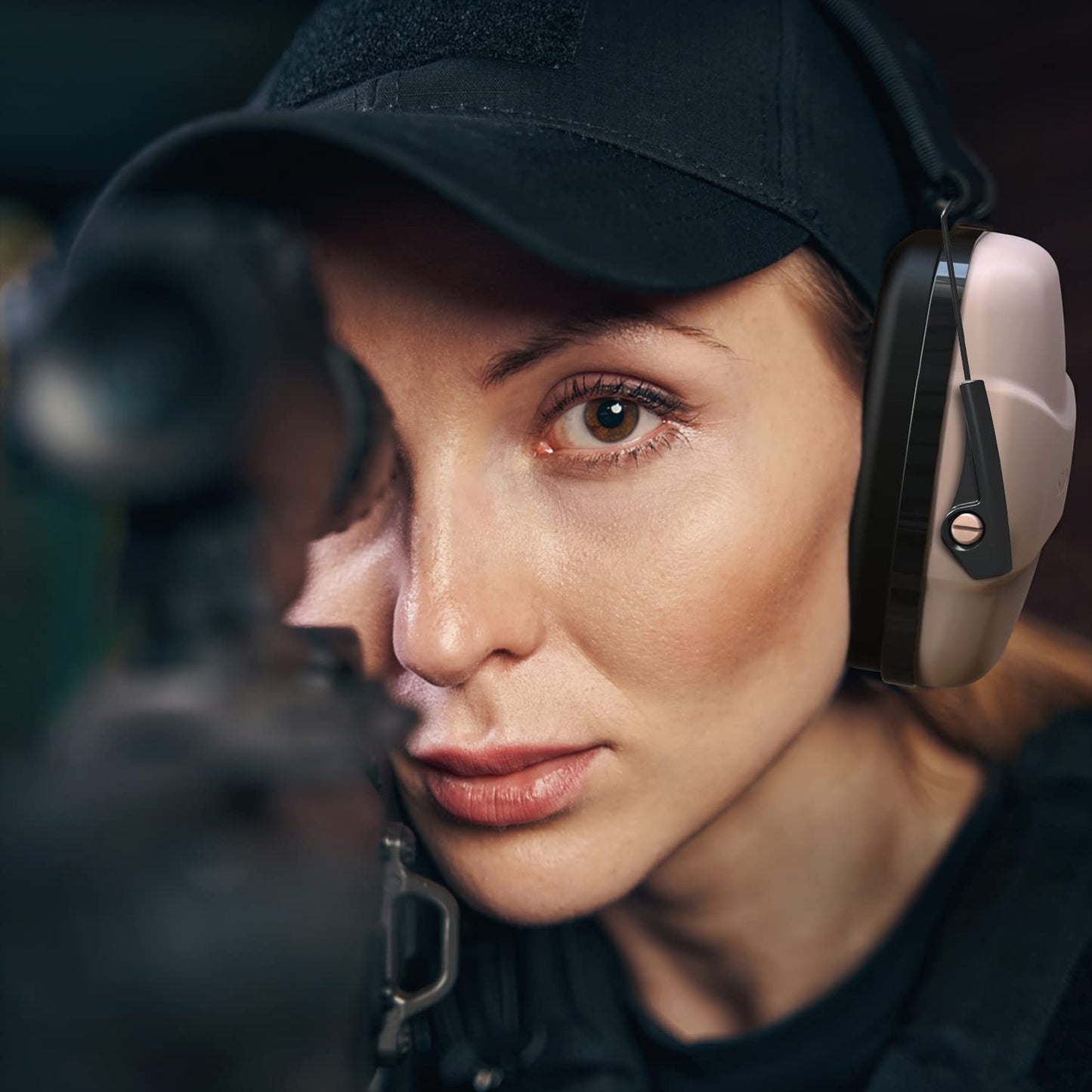 ucho 34dB Slim Noise Shooting Ear Protection - Special Designed Ear Muffs Lighter Weight & Maximum Hearing Protection (Pink)