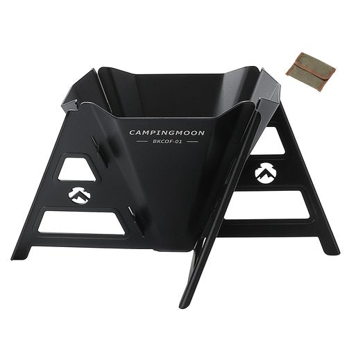 CAMPINGMOON Collapsible Coffee Dripper Pour Over Camping Outdoor 304 Stainless Steel Black BKCOF-01