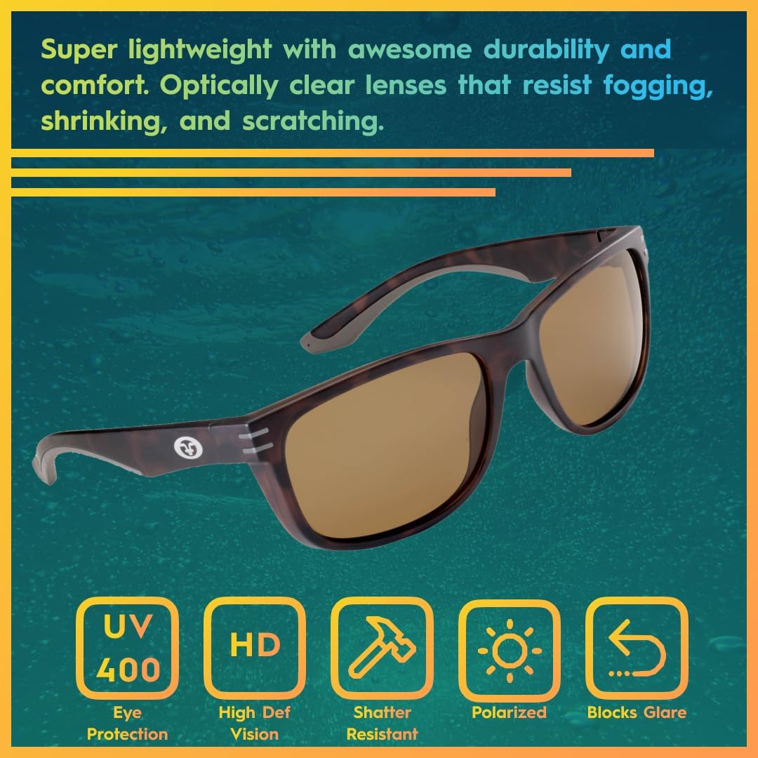 Flying Fisherman Double Header Polarized Sunglasses with AcuTint UV Blocker for Fishing and Outdoor Sports