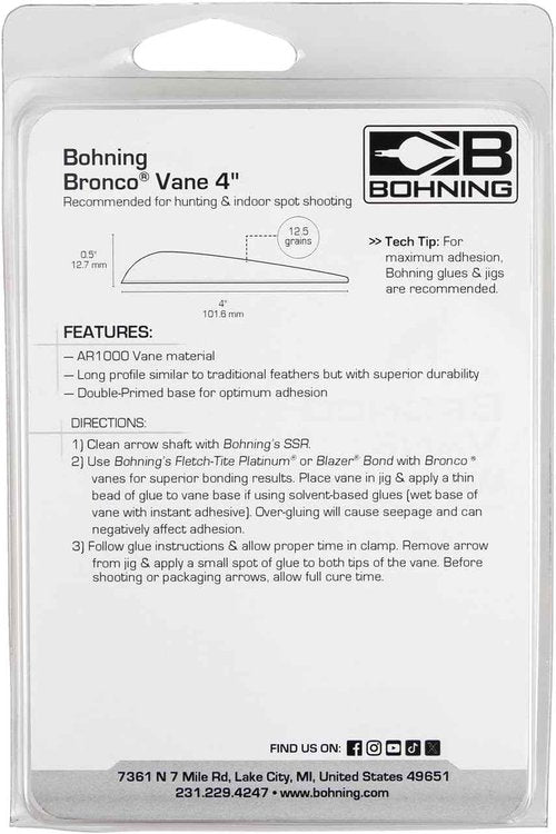 Bohning 10501WH4 Killer Vane 4" White 36Pk